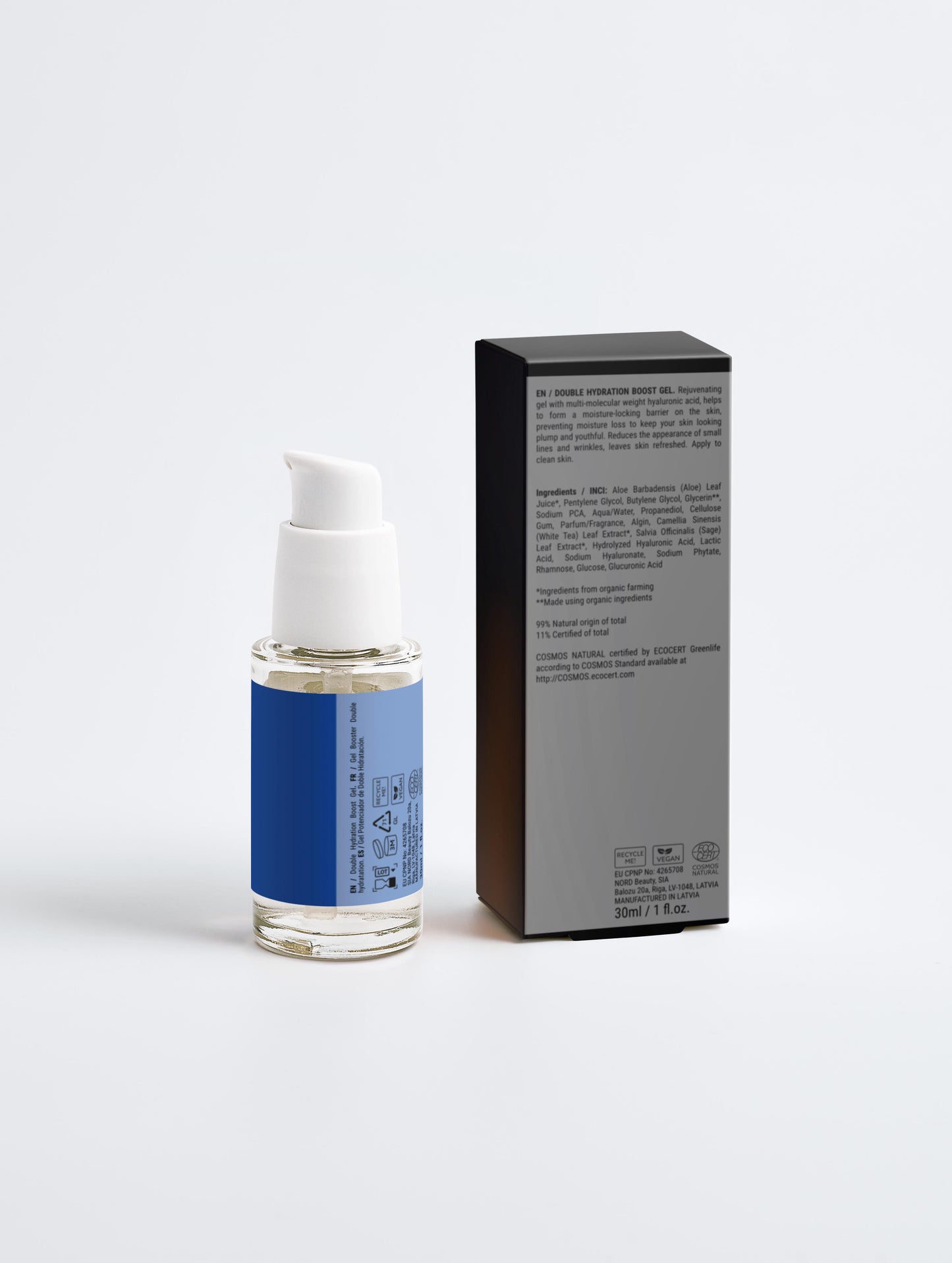 Hyaluronic Acid Face Gel for Dry Skin - Hydrating Moisturizer Gel - Double Boost Formula