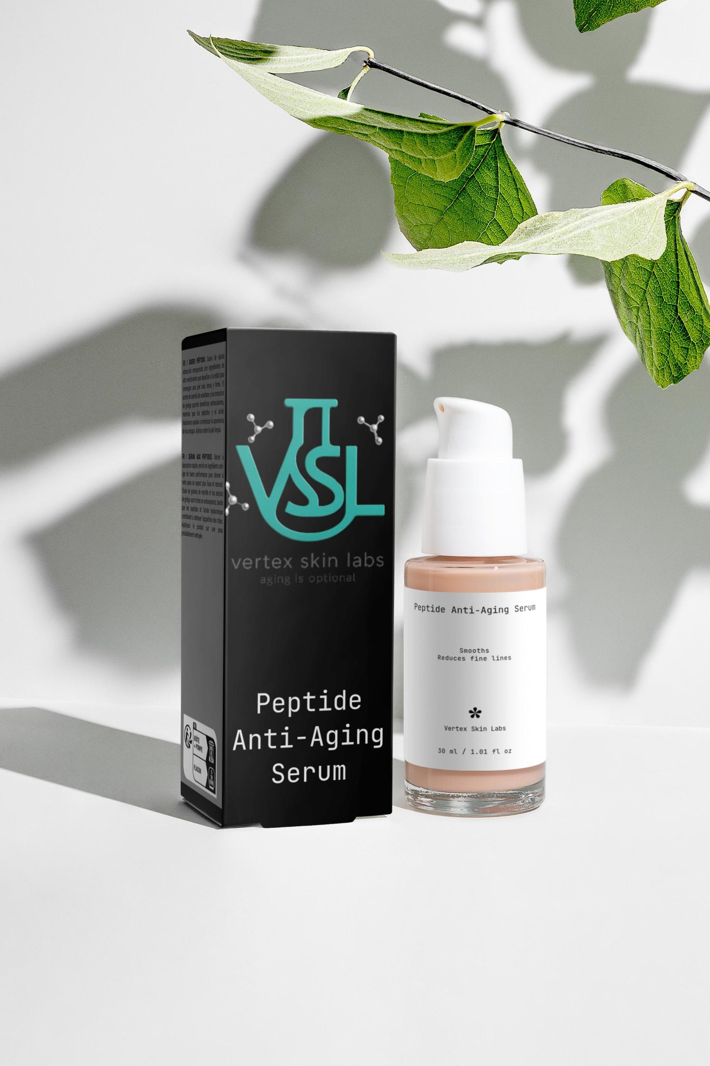 Peptide Anti Aging Serum for Face - Hyaluronic Acid Serum - Fine Lines Wrinkle Treatment