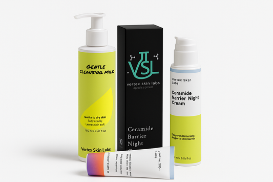  Anti Aging Skincare Kit for Beginners - 3 Step Routine - Starter Set with Cleanser