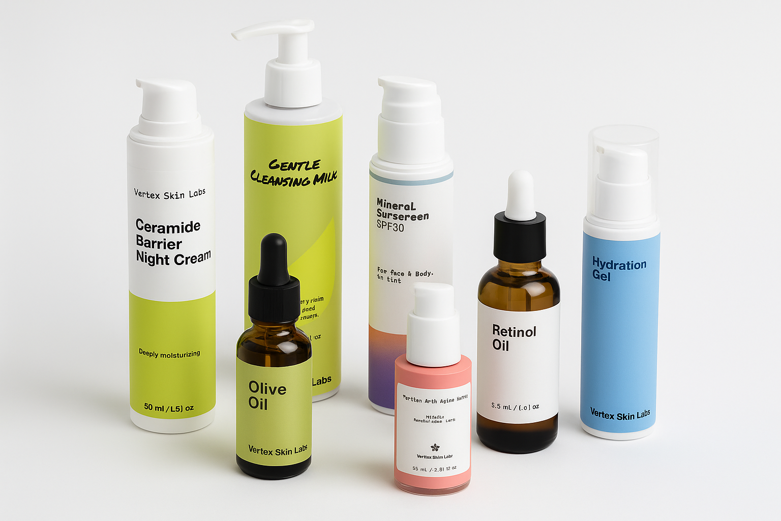 Complete Anti Aging Skincare Set - 8 Step Routine Kit - Professional Grade Treatment